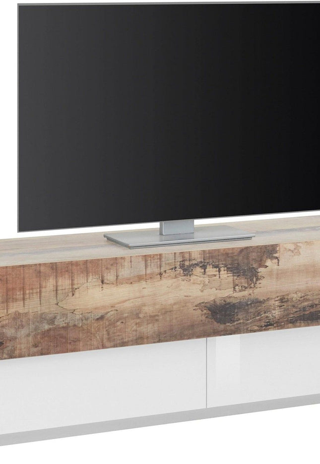 Porta tv CORO 200 cm 3 ante a ribalta.