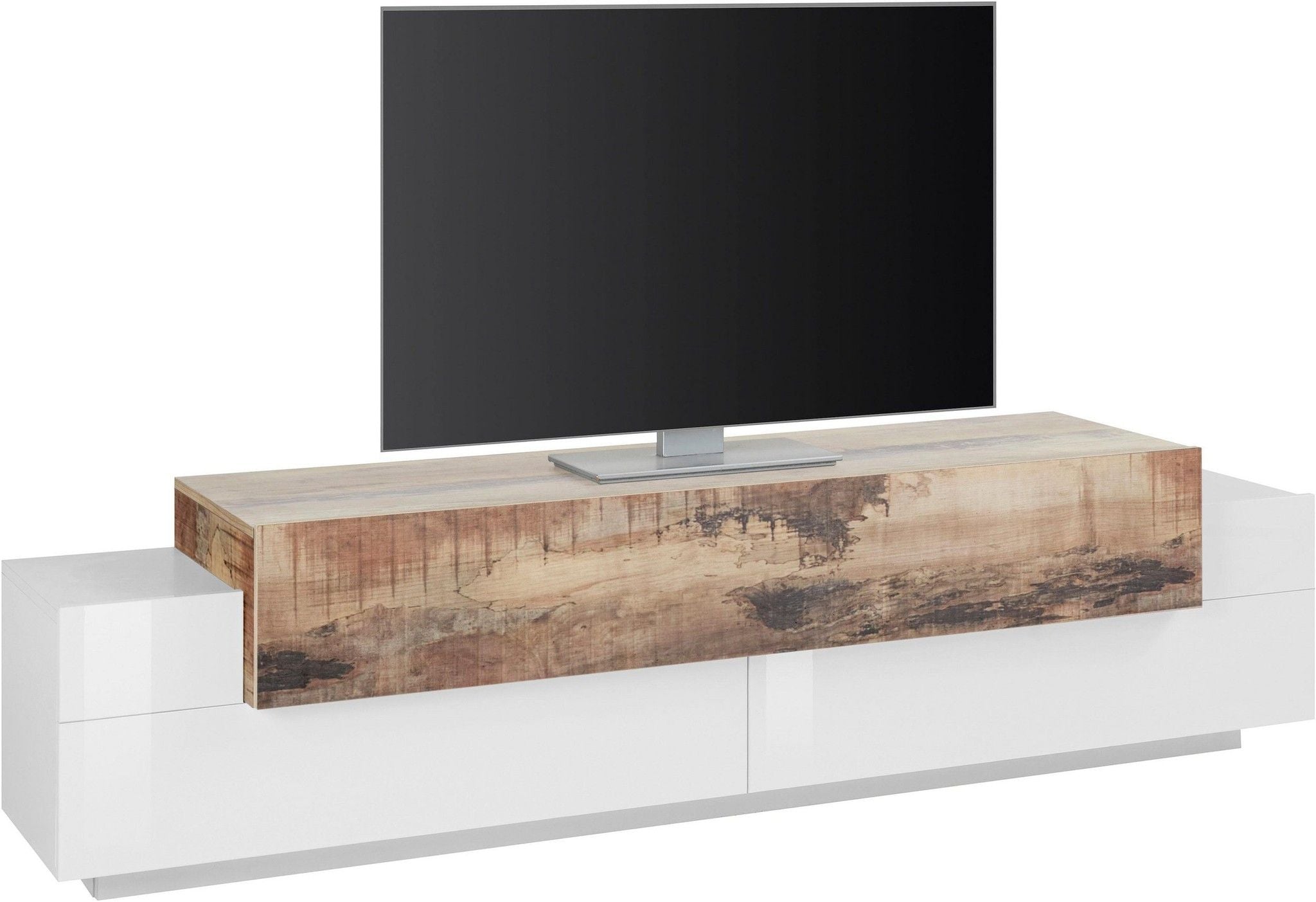 Porta tv CORO 200 cm 3 ante a ribalta.