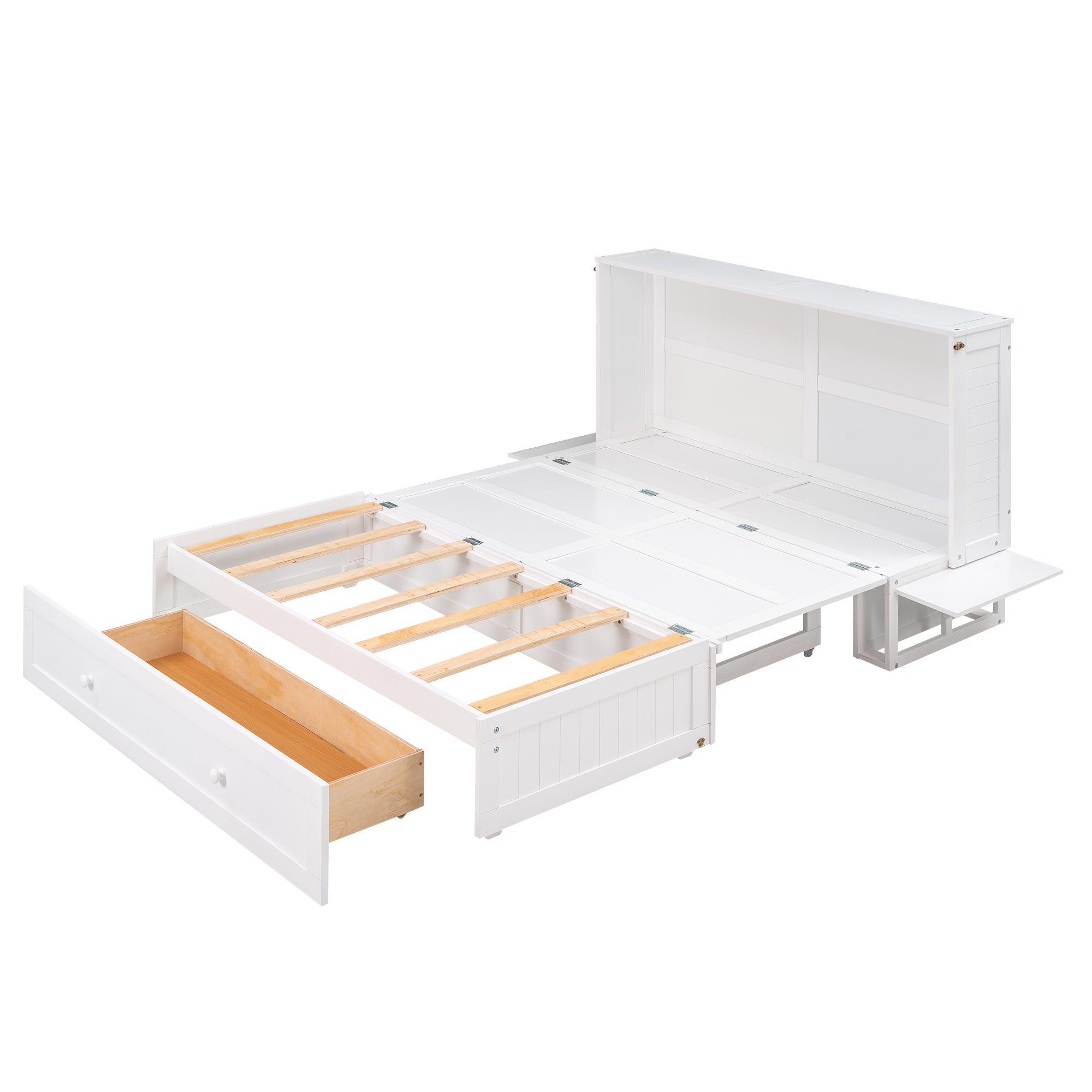 Letto Murphy Queen Bianco con Cassetto