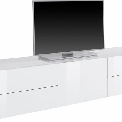 Porta tv METIS 170 cm con piedi 1 anta + 4 cassetti.