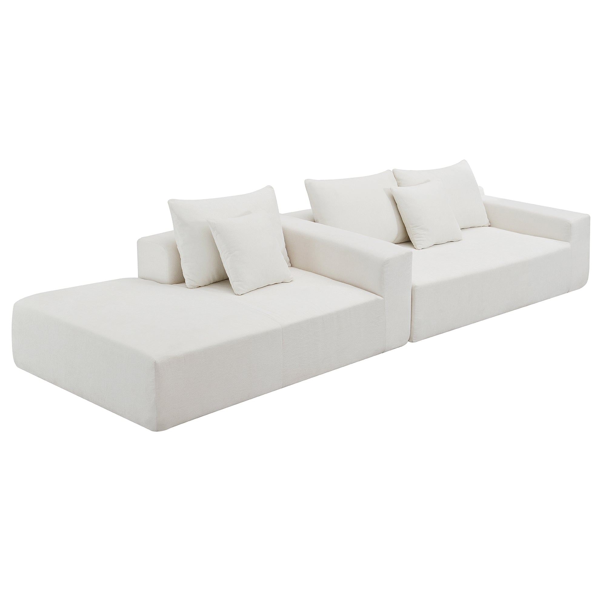 Divano Modulare Bianco 109x68cm