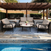 Set Patio Alluminio 5 Pezzi Nero
