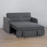 Divano Letto Twins in Tessuto Grigio con USB