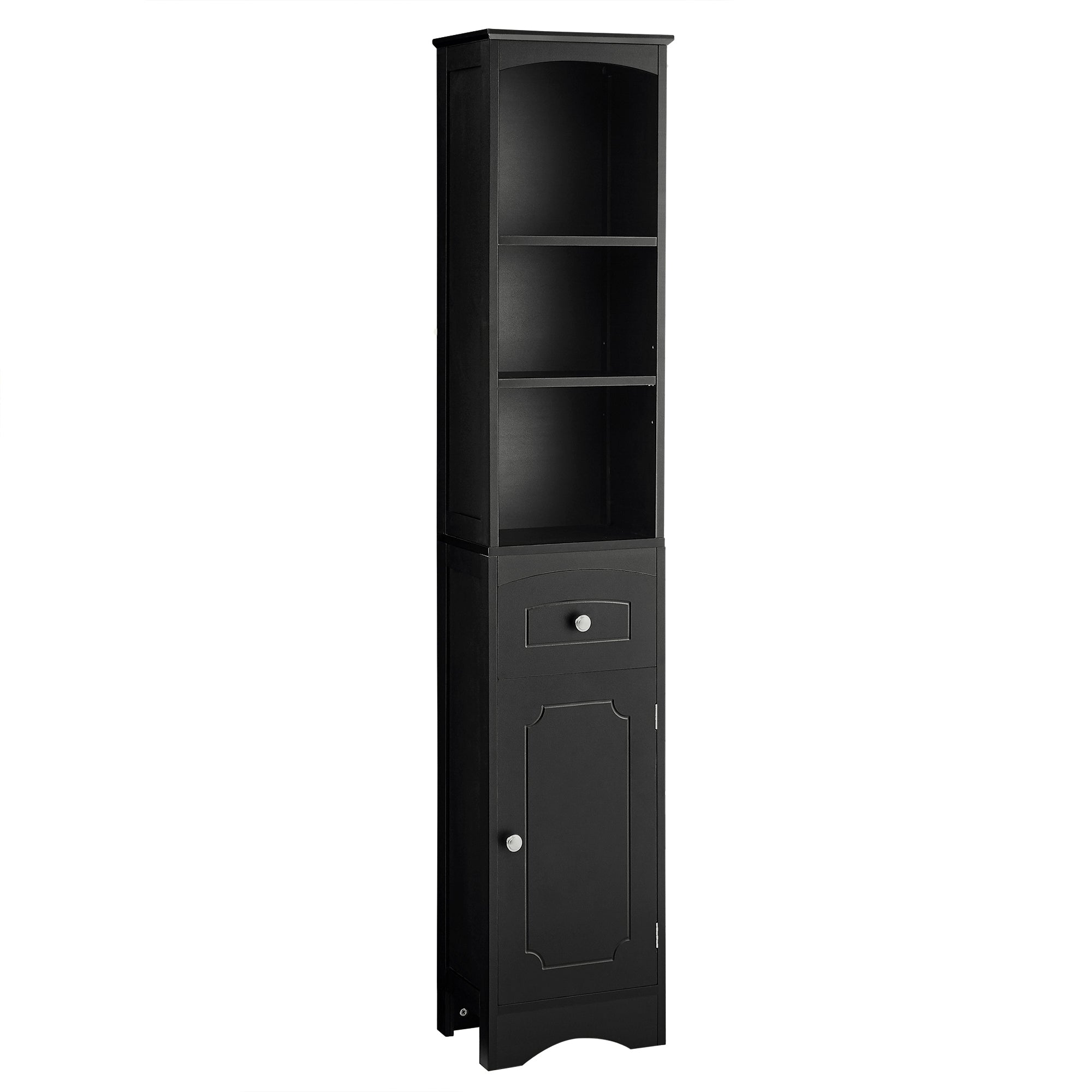 Mobile Bagno Stretto Alto Nero 170cm