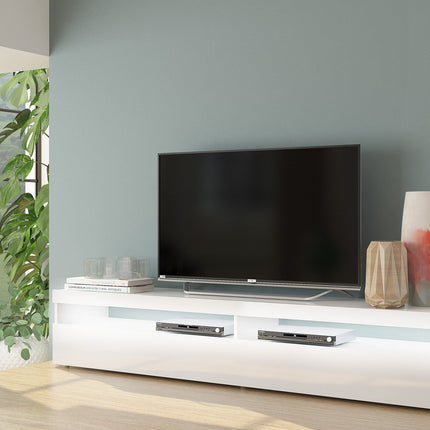 Porta tv BURRATA 200 cm 2 vani giorno + 1 anta a ribalta.