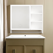 Armadietto Bagno LED 81x70cm con Specchio