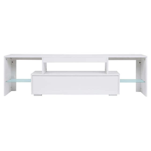 LED TV Stand for 75 Inch TVs – Modern Entertainment Center with Storage and Drawer, Perfect for Living Room and Gaming