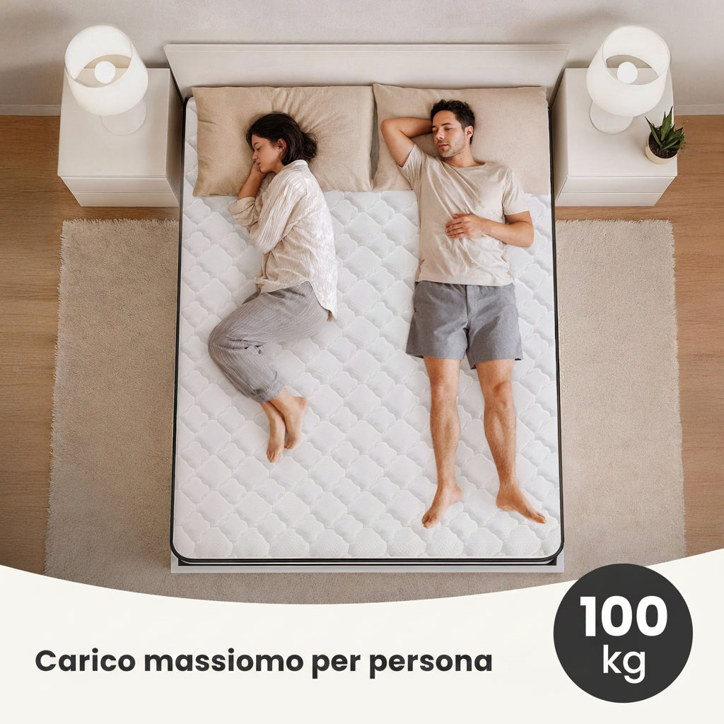 Materasso a Molle 160x200 cm H3 con Coprimaterasso