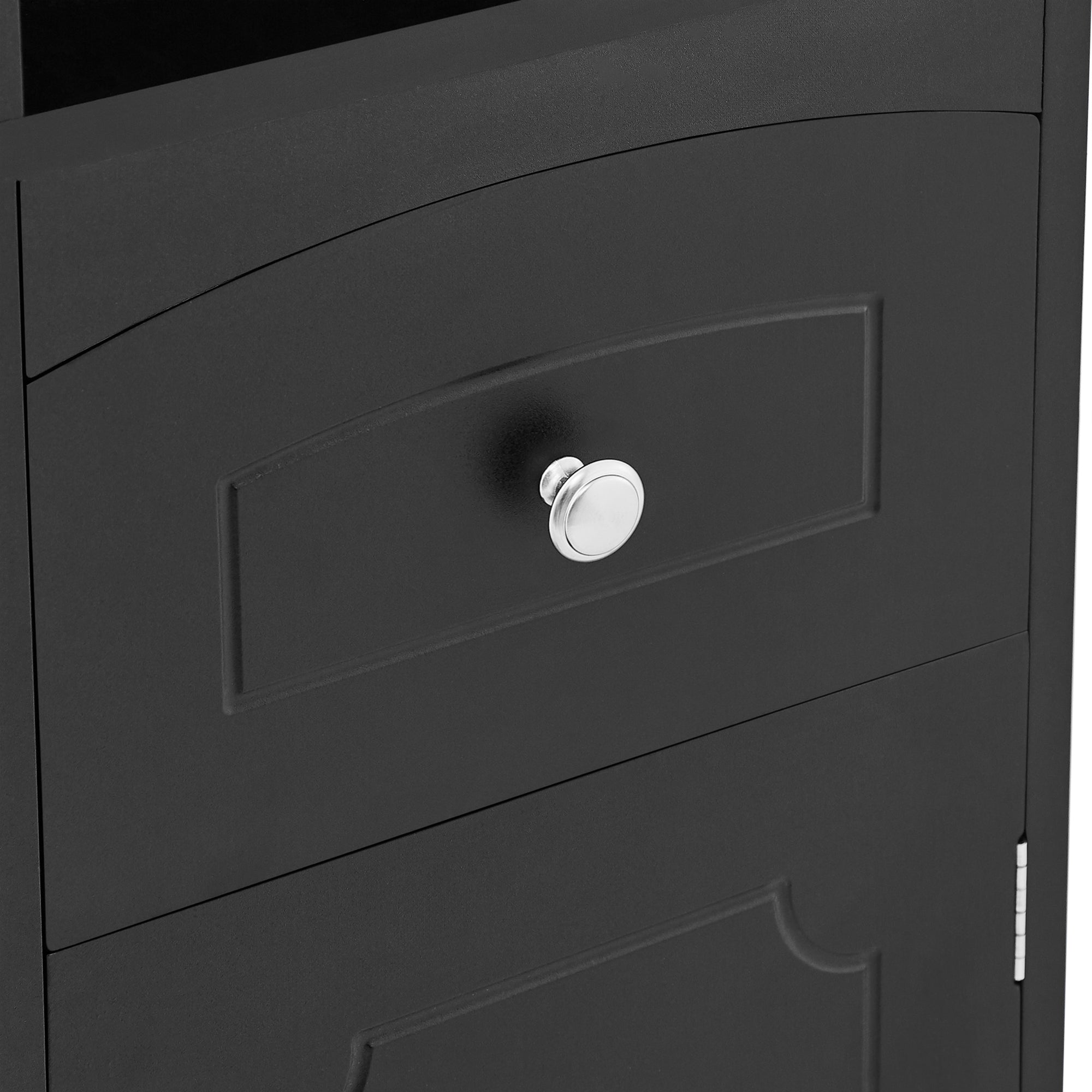 Mobile Bagno Stretto Alto Nero 170cm