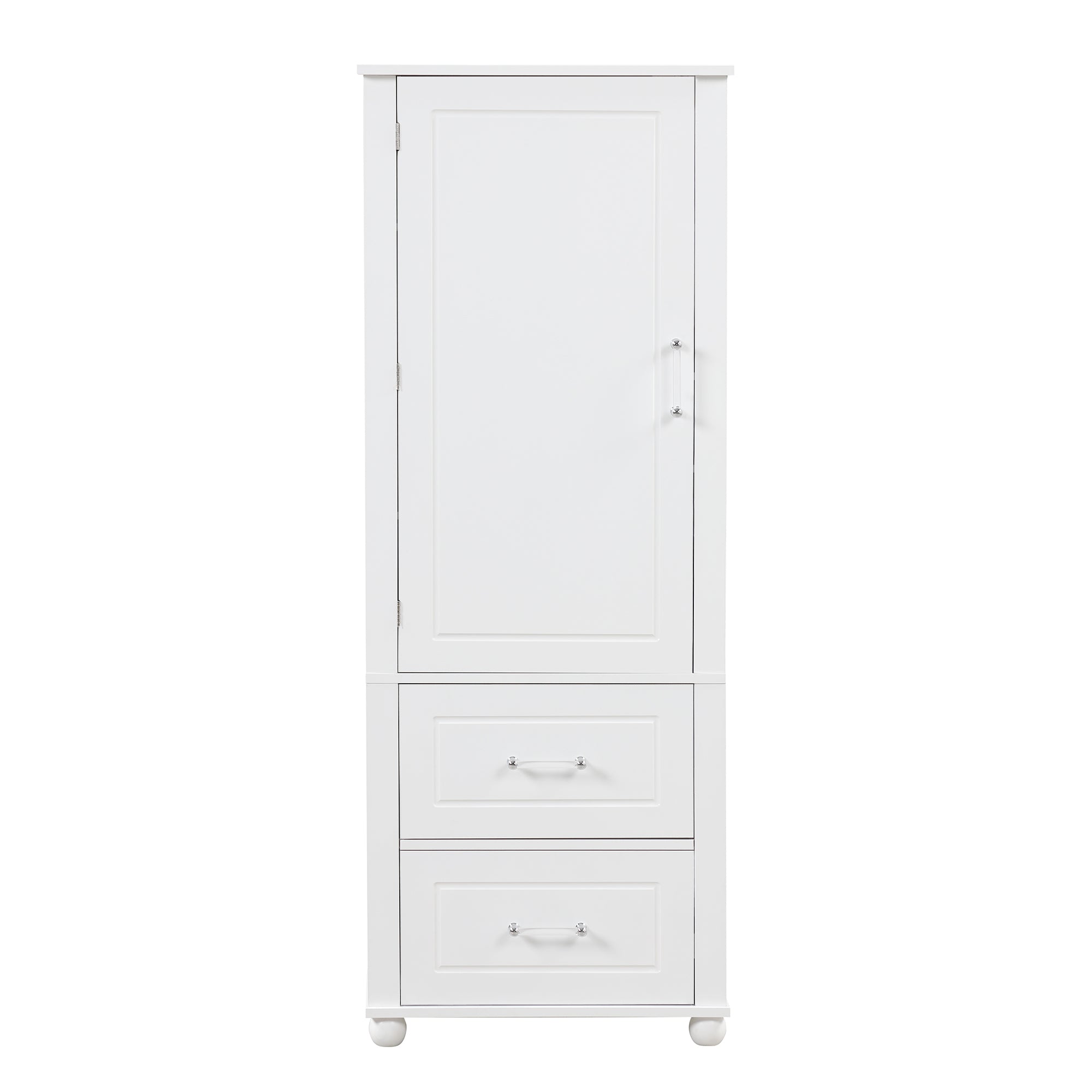 Armadietto Bagno Alto con Cassetti e Ripiano Regolabile