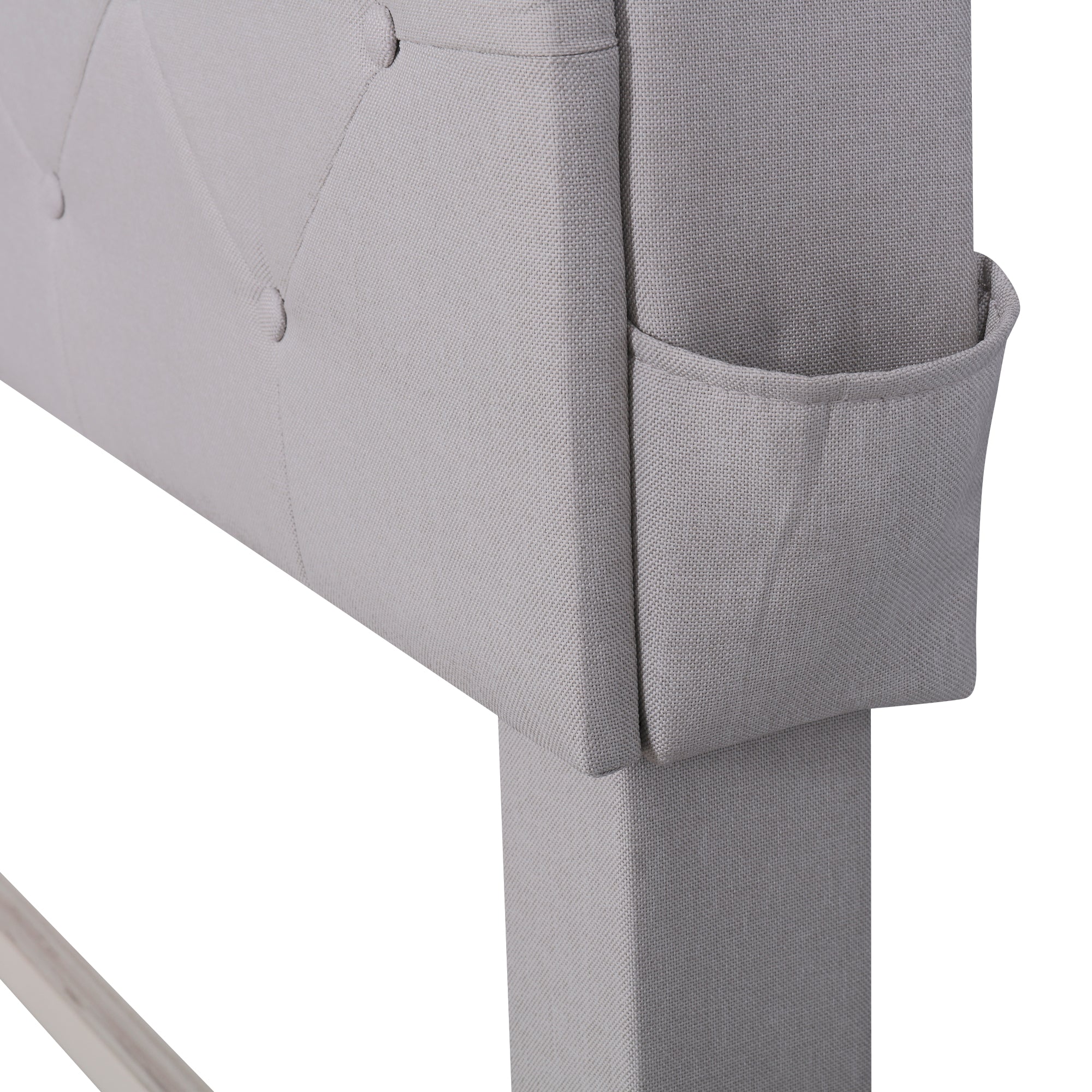 Letto Queen con LED e Ricarica USB Beige