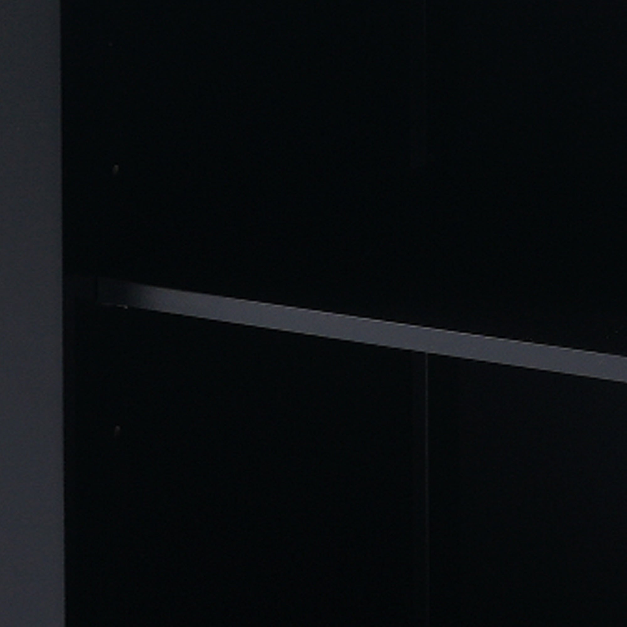 Mobile Bagno Alto Nero con Ante Vetro