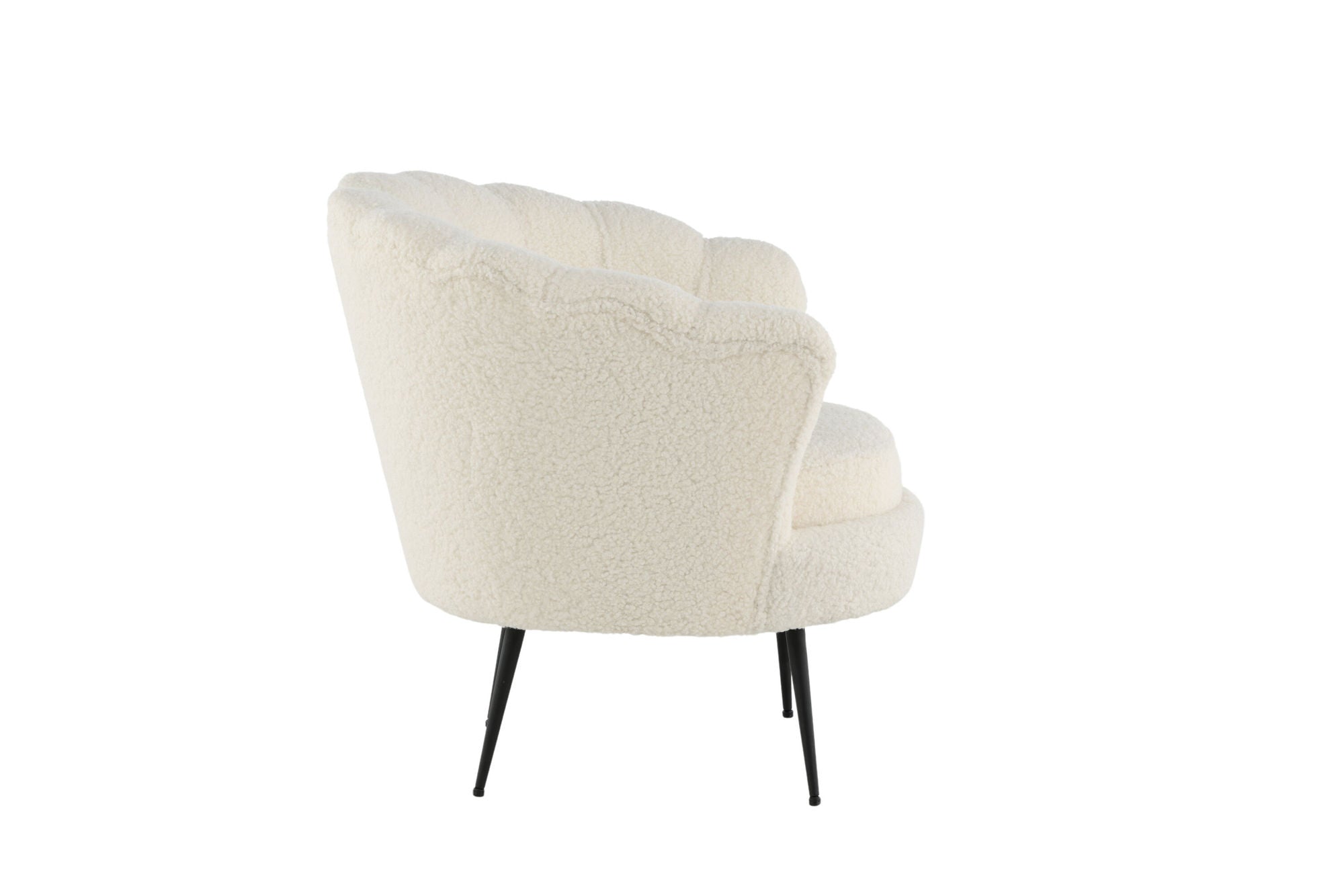 Poltrona Calais Teddy Bianco e Nero