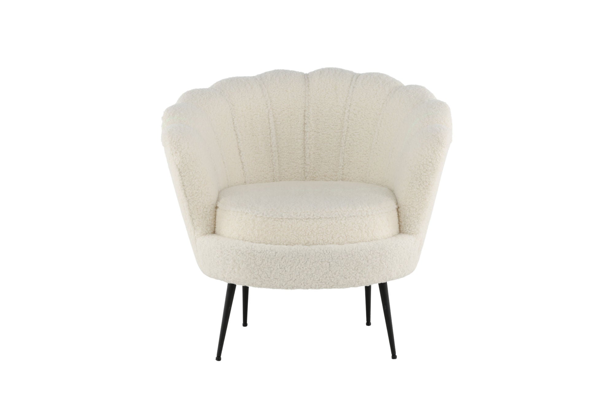 Poltrona Calais Teddy Bianco e Nero