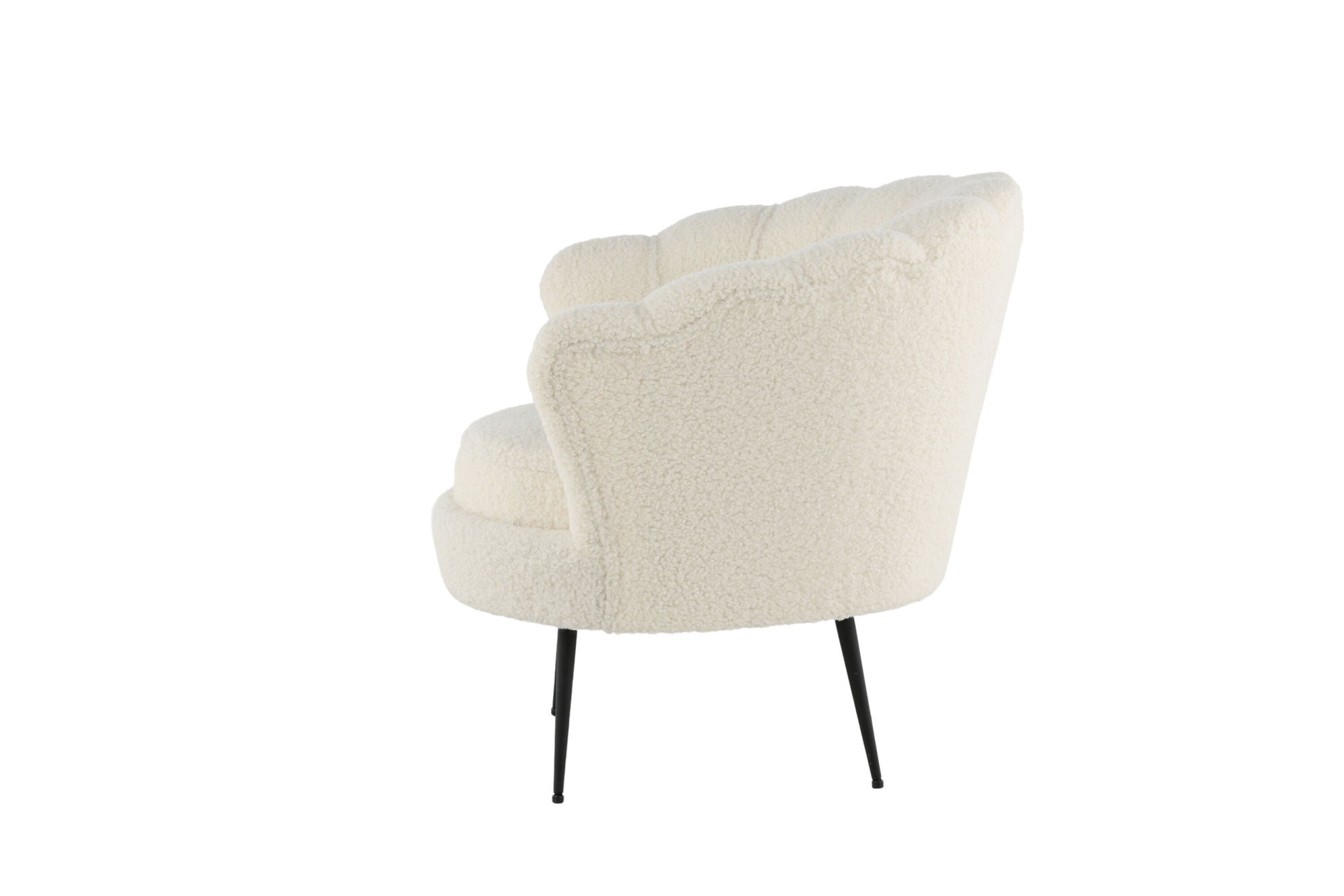 Poltrona Calais Teddy Bianco e Nero