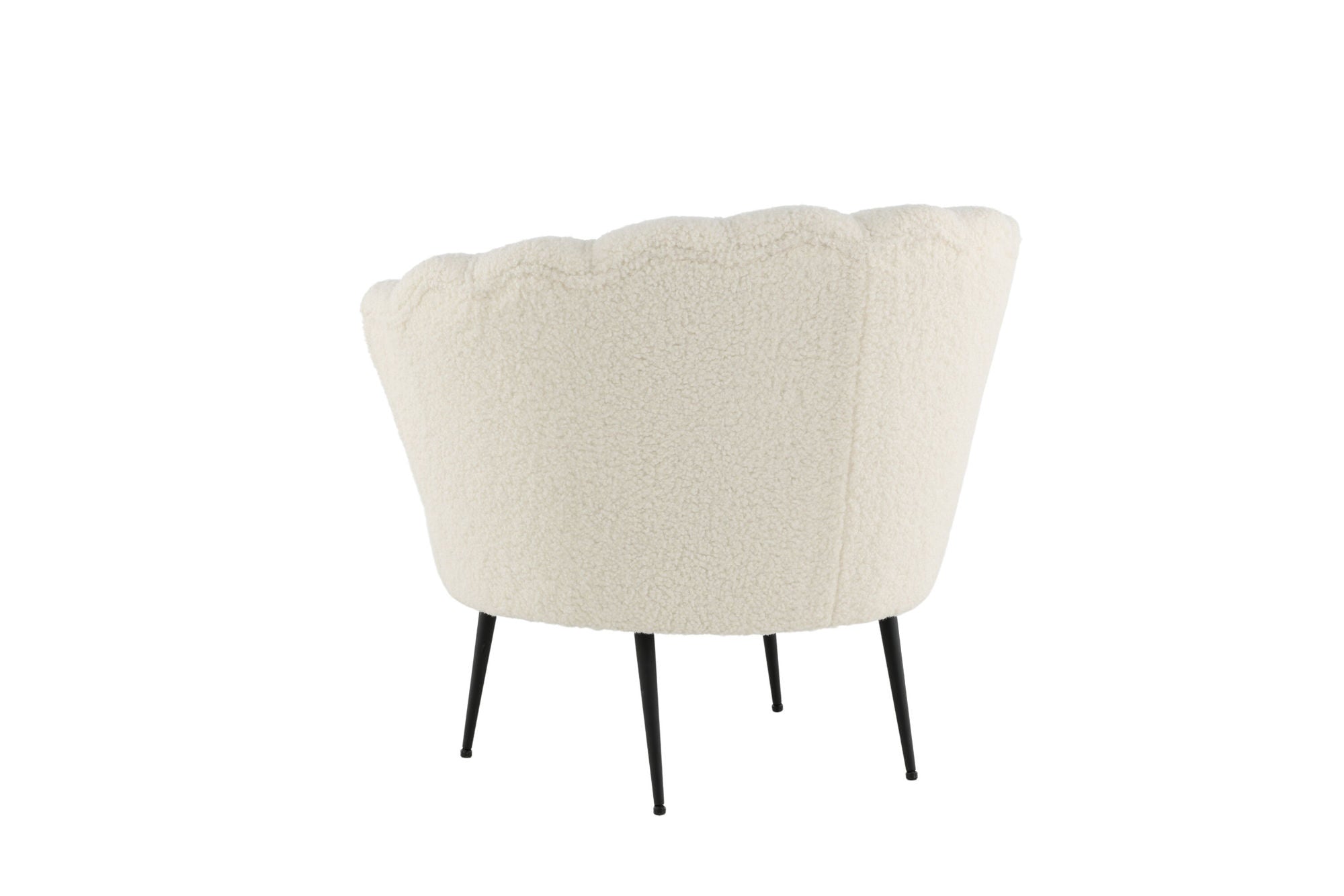 Poltrona Calais Teddy Bianco e Nero