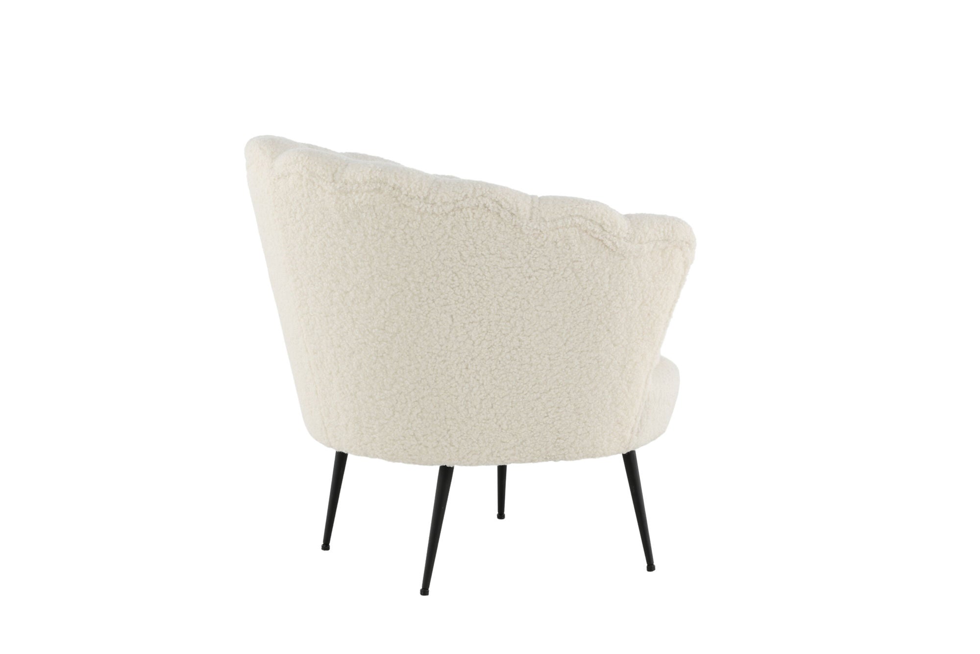 Poltrona Calais Teddy Bianco e Nero