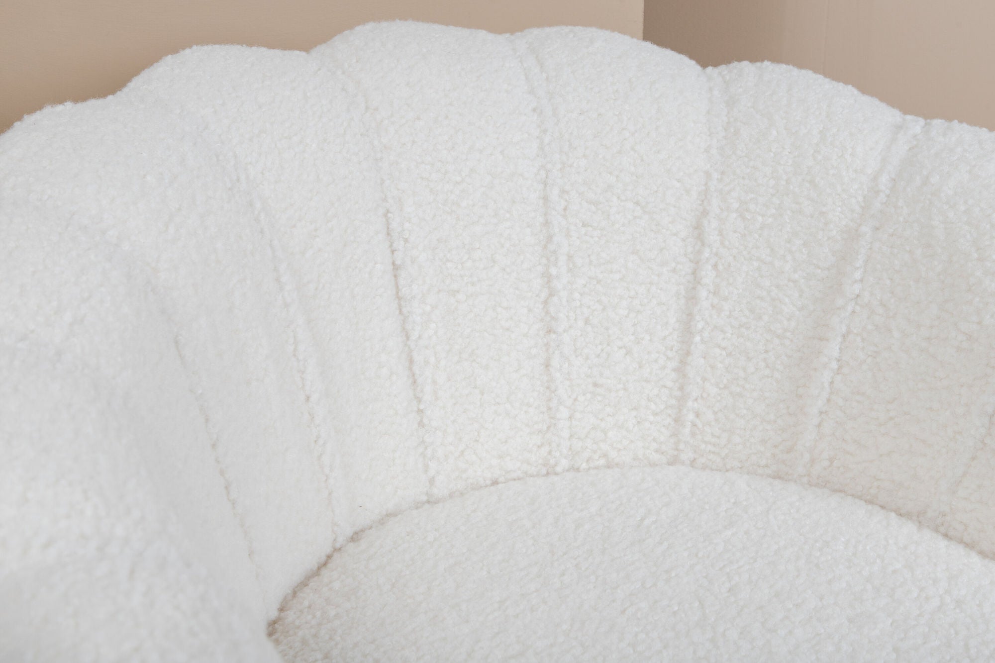 Poltrona Calais Teddy Bianco e Nero