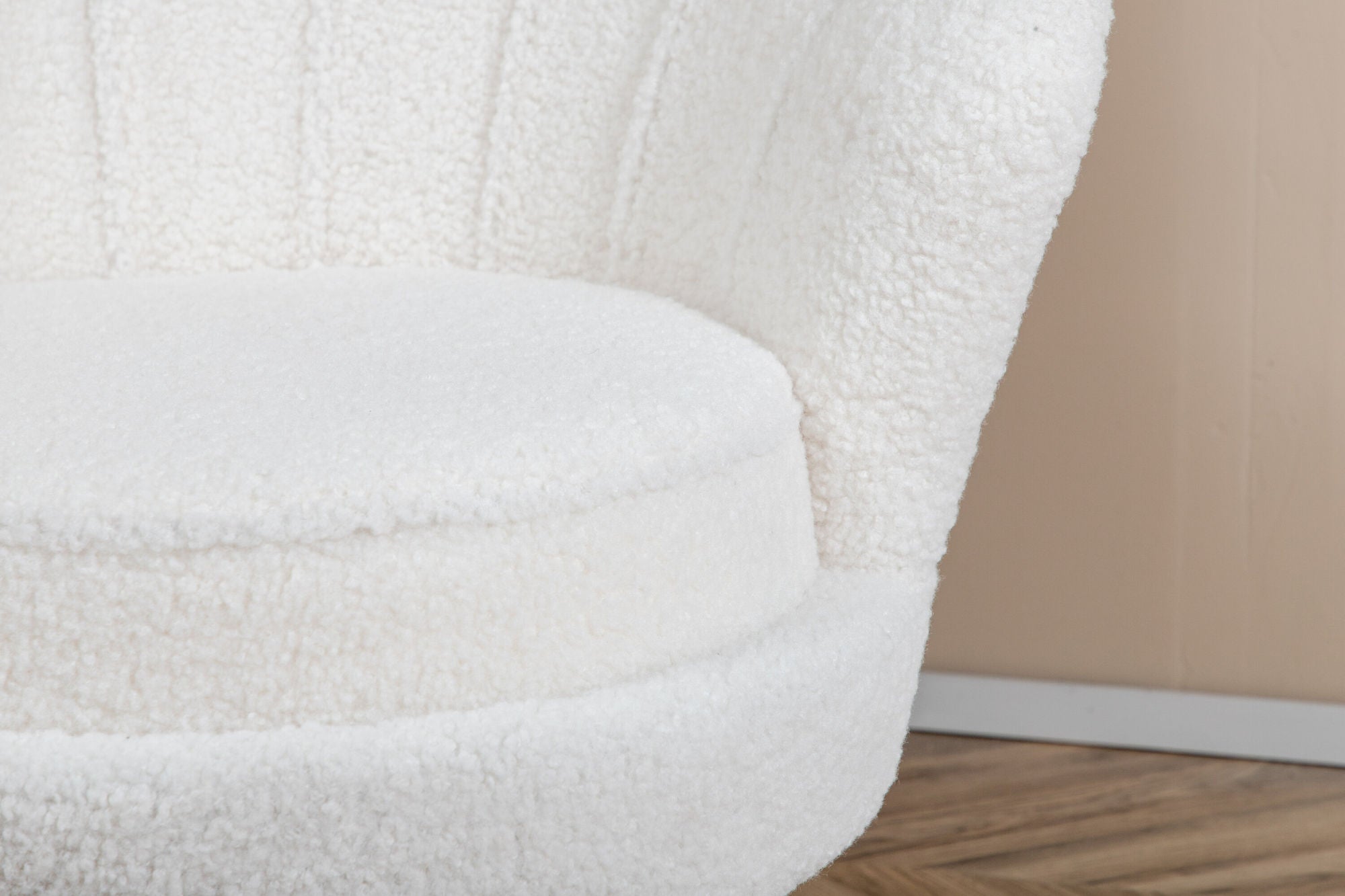 Poltrona Calais Teddy Bianco e Nero