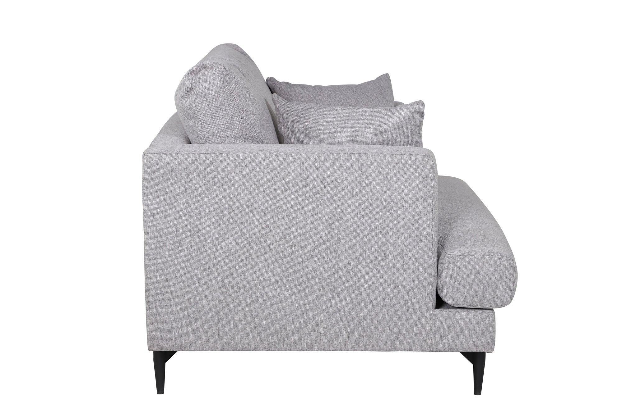 Poltrona Singola Sofia in Tessuto Grigio - Design Nordico Moderno