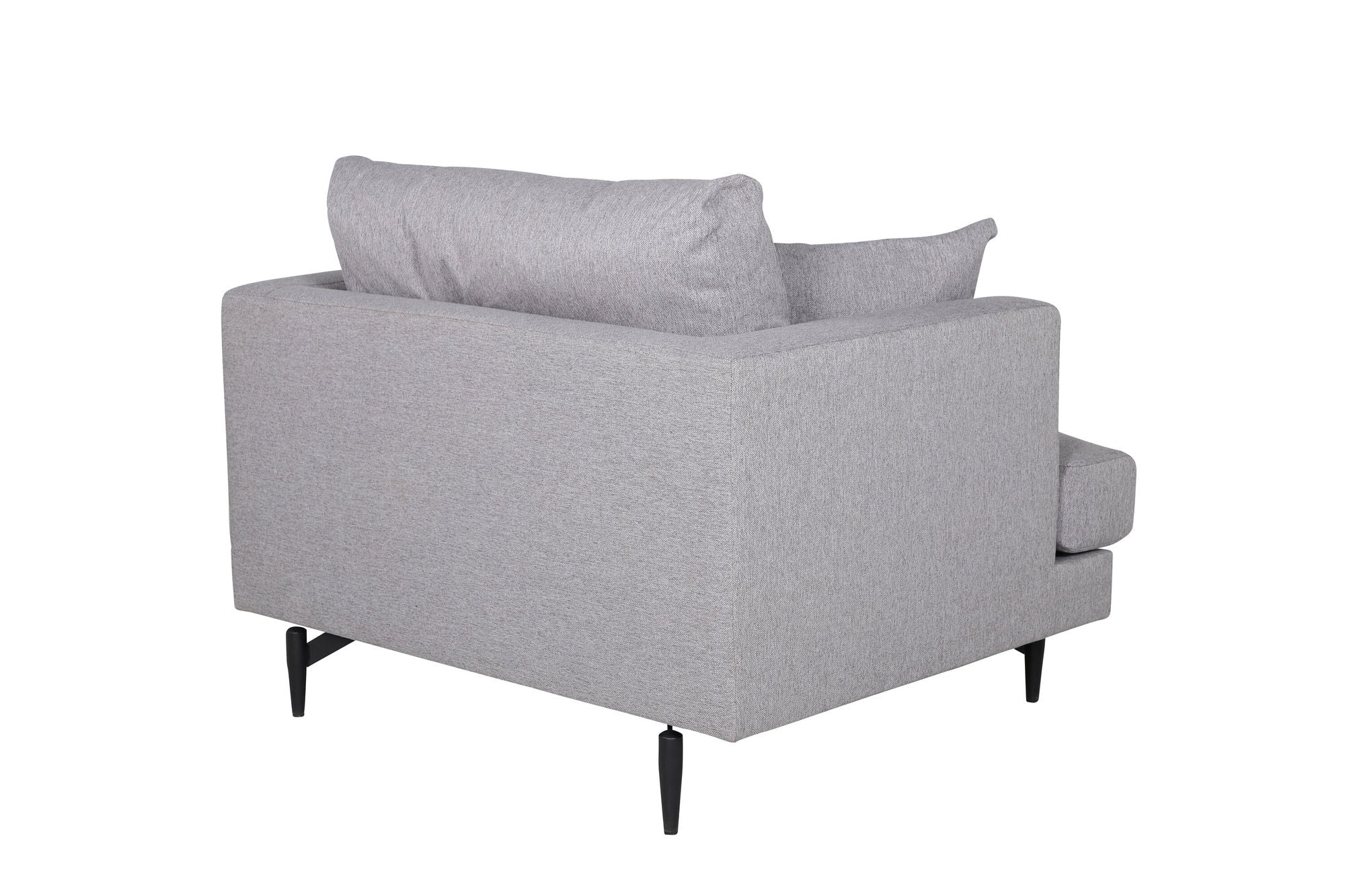 Poltrona Singola Sofia in Tessuto Grigio - Design Nordico Moderno