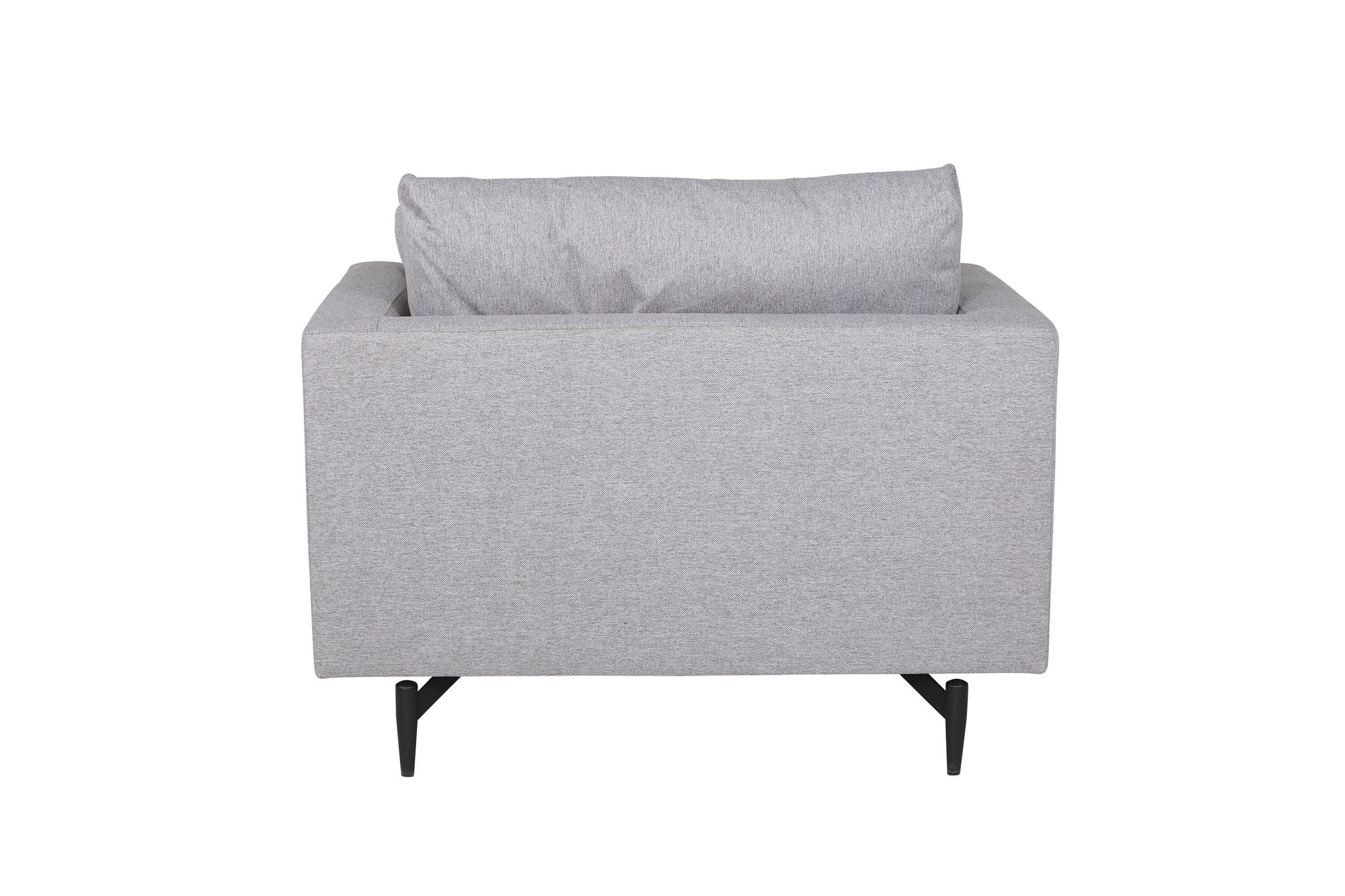 Poltrona Singola Sofia in Tessuto Grigio - Design Nordico Moderno
