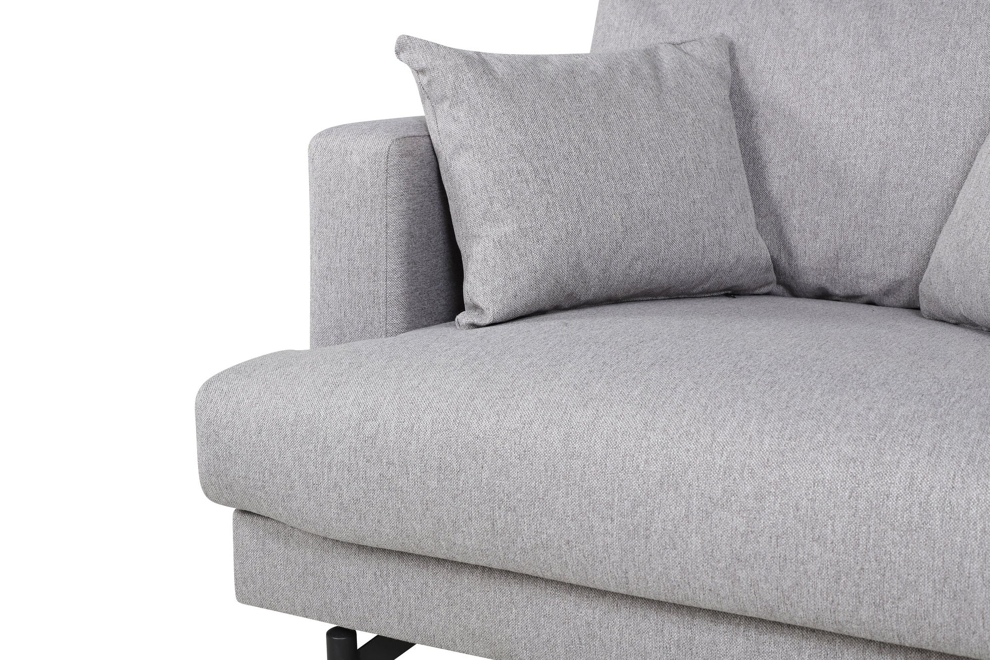 Poltrona Singola Sofia in Tessuto Grigio - Design Nordico Moderno
