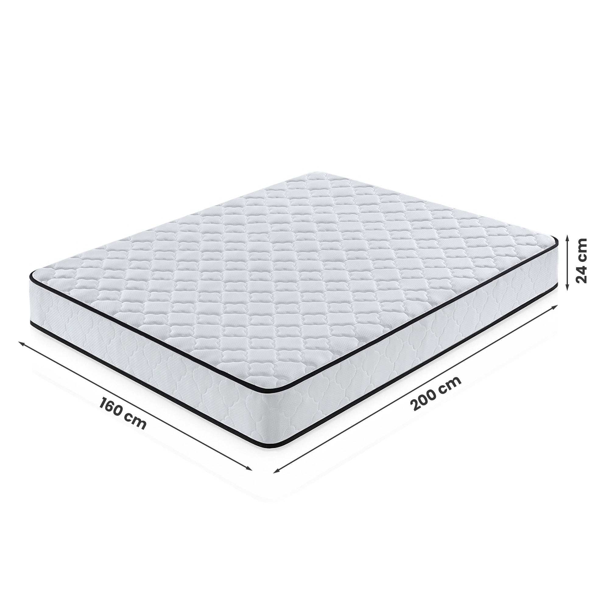 Materasso a Molle 160x200 cm H3 con Coprimaterasso