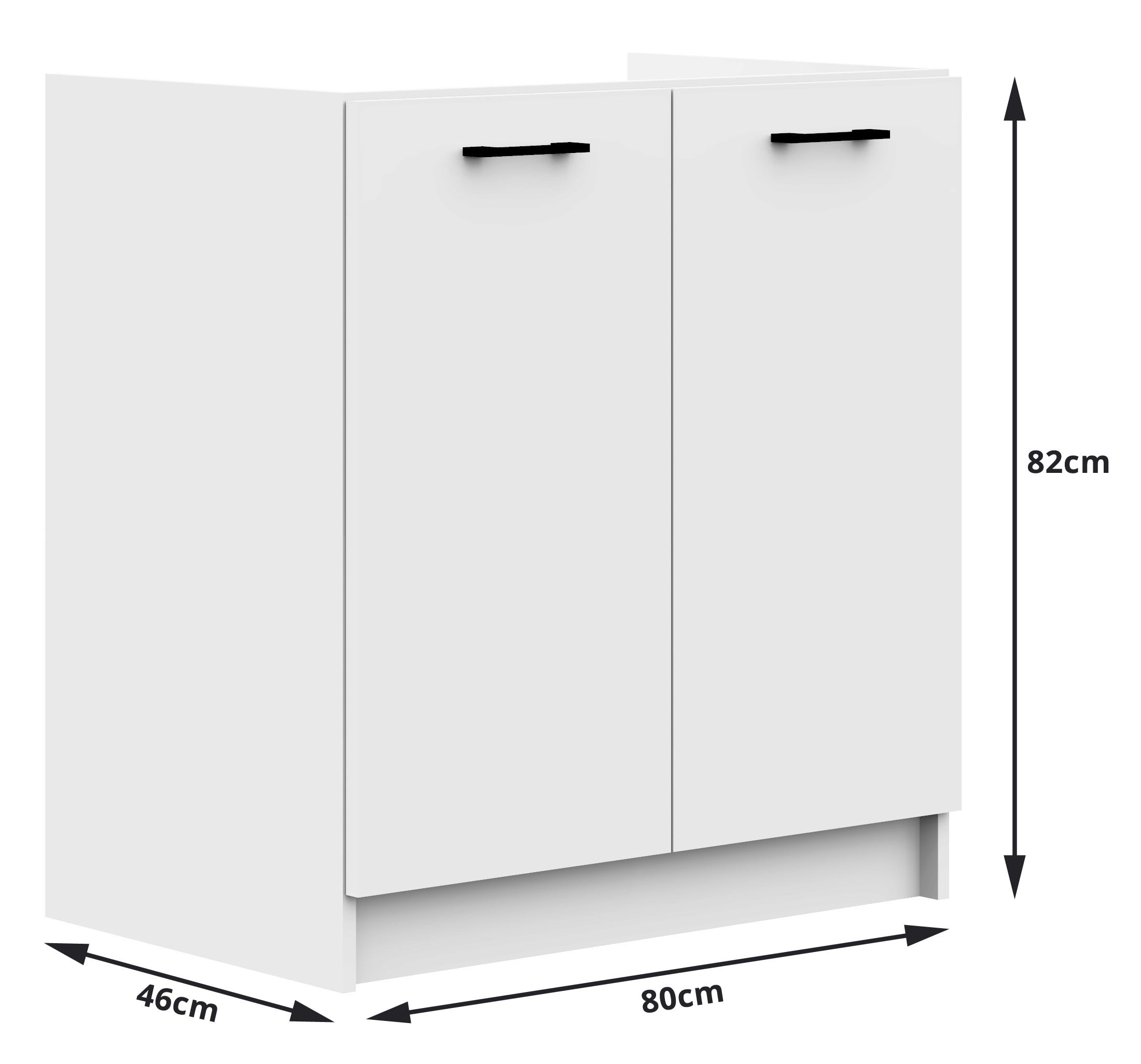 Set Cucina Luce 7 Elementi – Bianco 240x46x203 cm