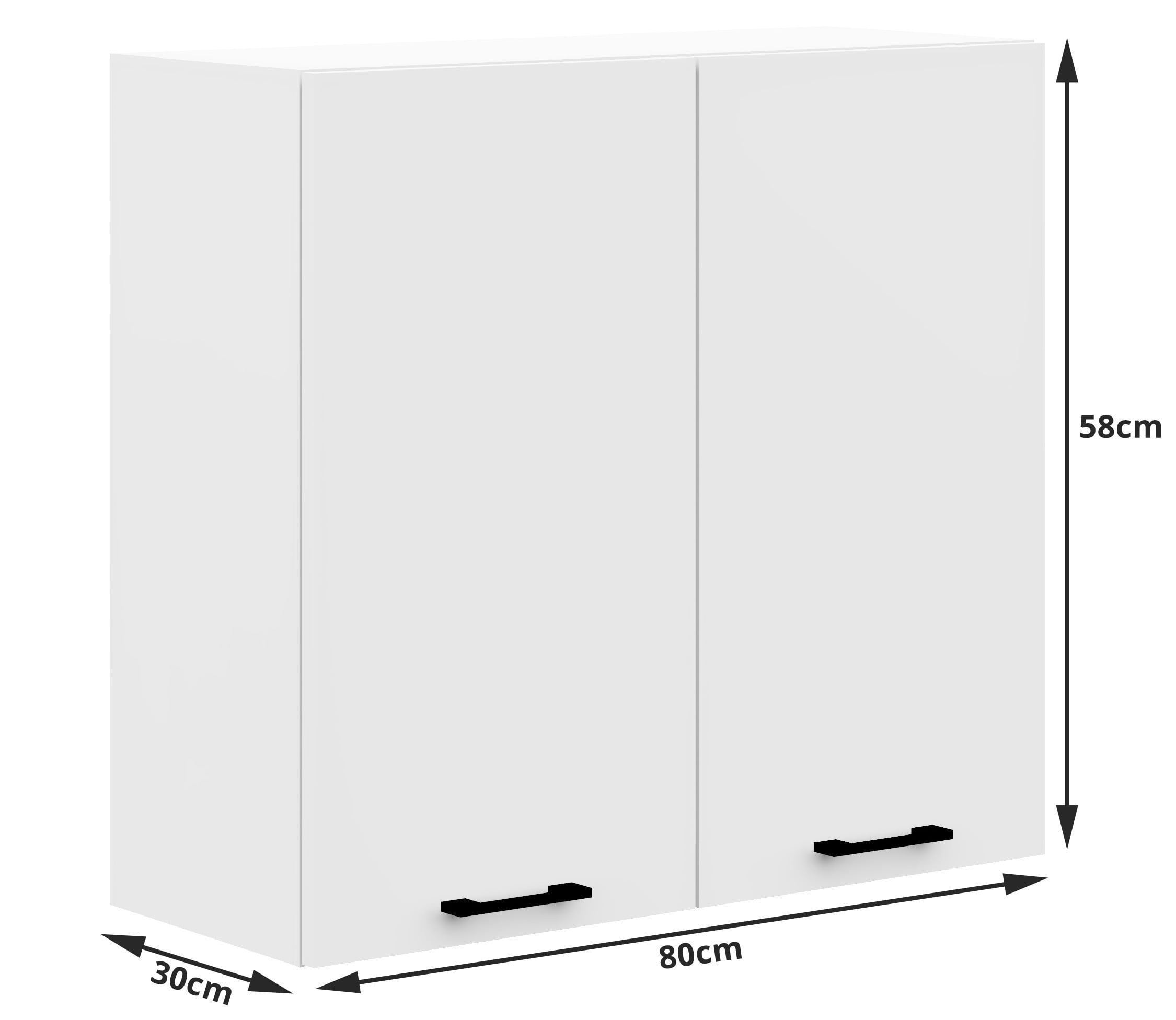 Set Cucina Luce 7 Elementi – Bianco 240x46x203 cm