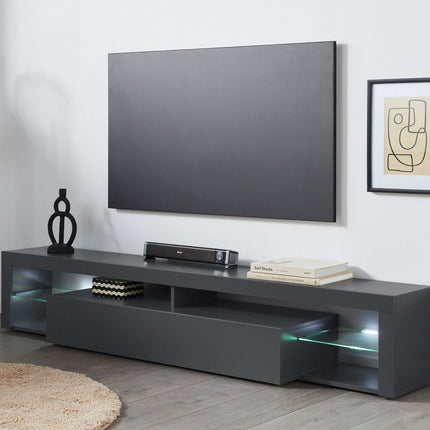 Porta TV ESSENTIAL 200 cm con 1 anta a ribalta.