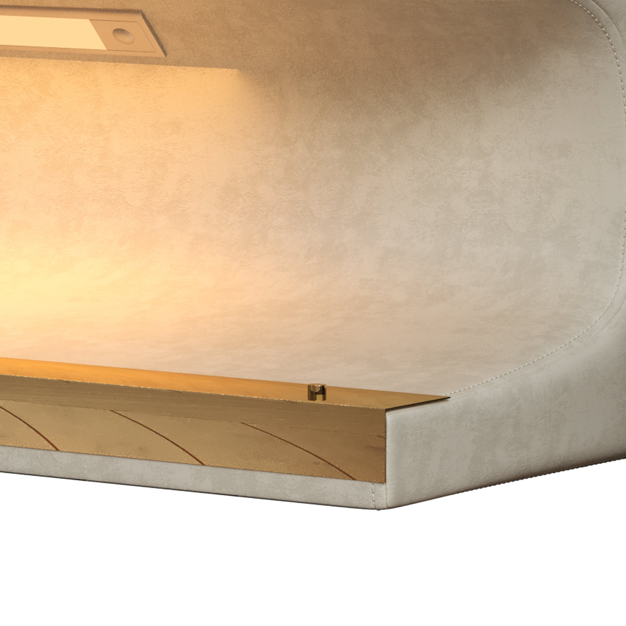 Panca Ingresso Pelle Beige con LED