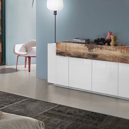 Credenza CORO 200 cm 4 ante battenti + 1 anta a ribalta.