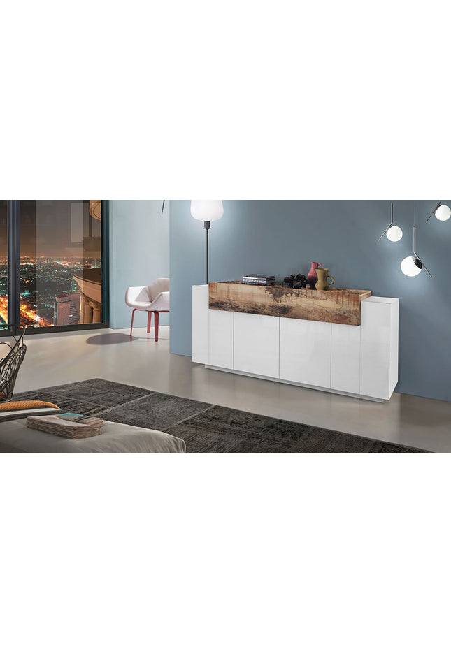 Credenza CORO 200 cm 4 ante battenti + 1 anta a ribalta.