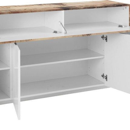 Credenza CORO 200 cm 4 ante battenti + 1 anta a ribalta.