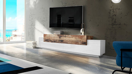 Porta tv CORO 240 cm 3 ante a ribalta.
