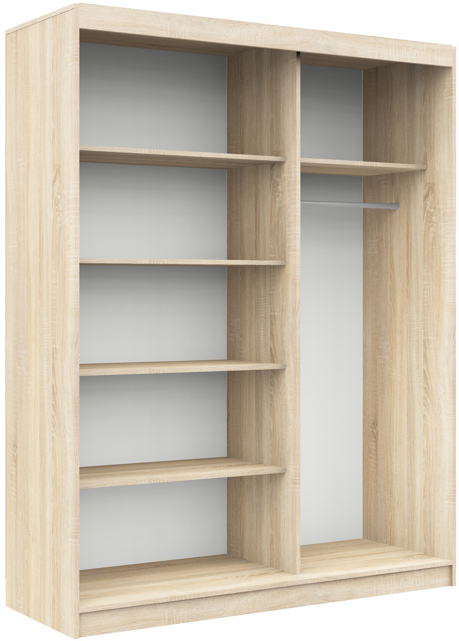 Armadio Scorrevole Sera 150 cm Specchio – Rovere Sonoma