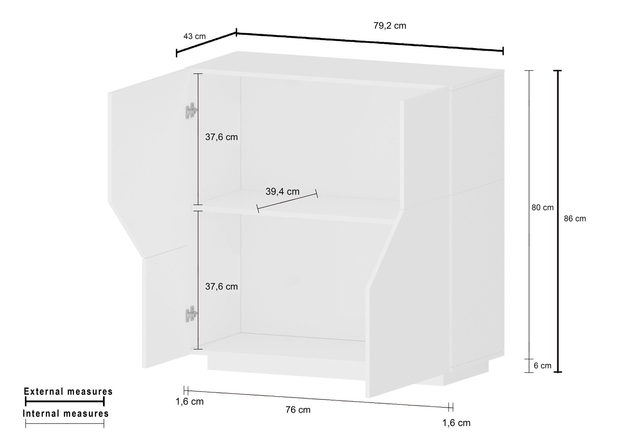 Credenza ALIEN da 80 cm.