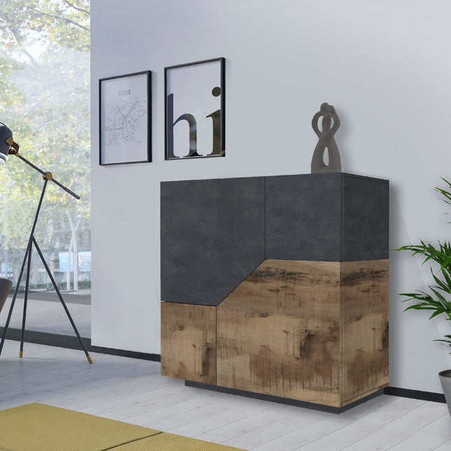 Credenza ALIEN da 80 cm - Report / Acero Pereira Report Acero Pereira