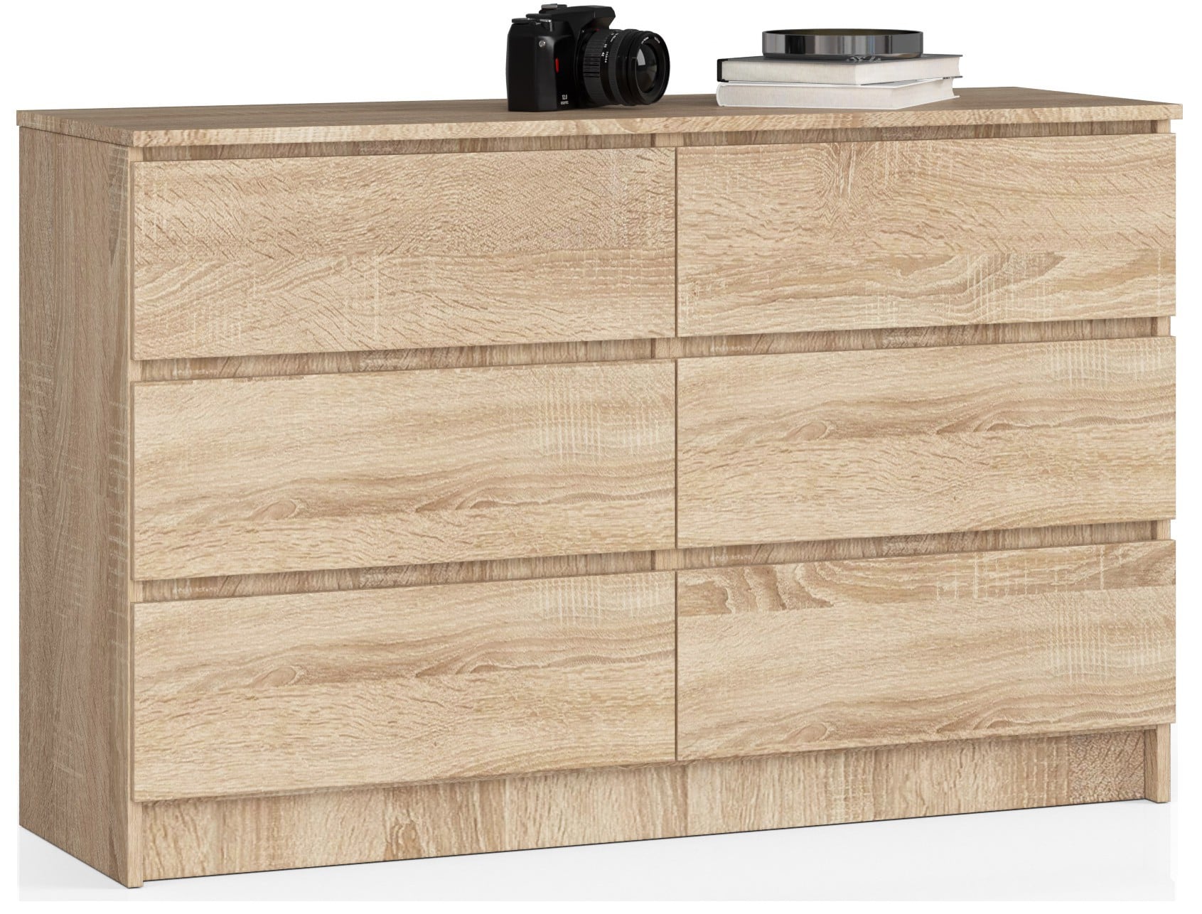 Cassettiera Linea 120 cm 6 Cassetti – Rovere Sonoma