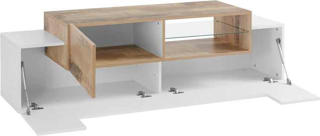 Porta tv NEW CORO 160 cm 1 anta battente + 2 ante a ribalta.