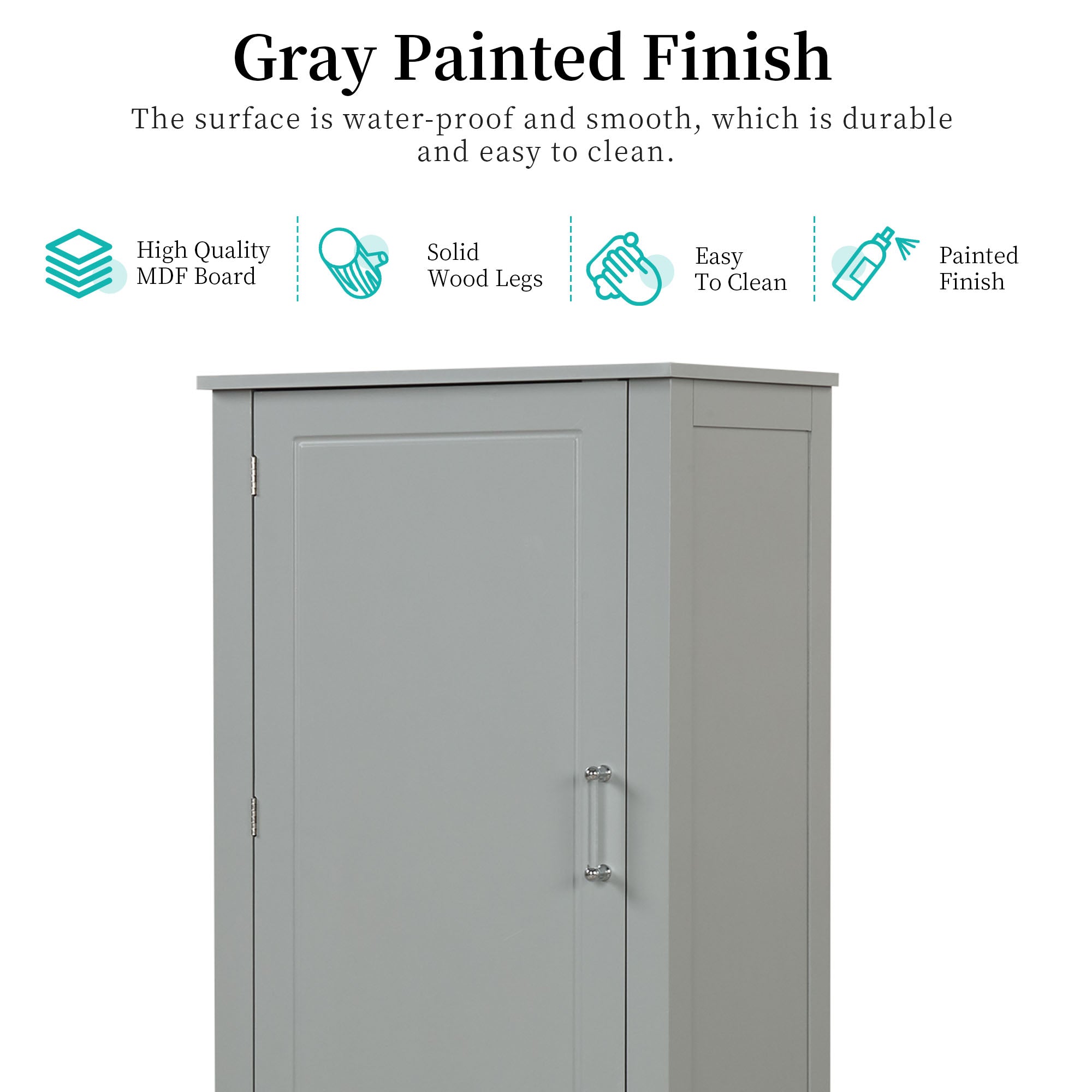 Mobile Bagno Alto Grigio 2 Cassetti 156cm