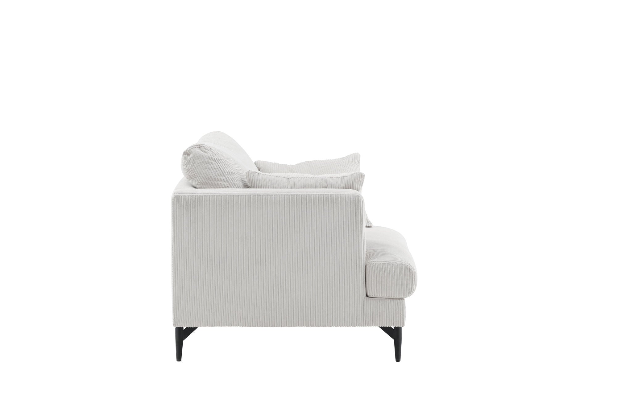 Sofia Single Sofa - Black / Beige Corduroy