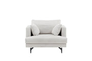 Sofia Single Sofa - Black / Beige Corduroy