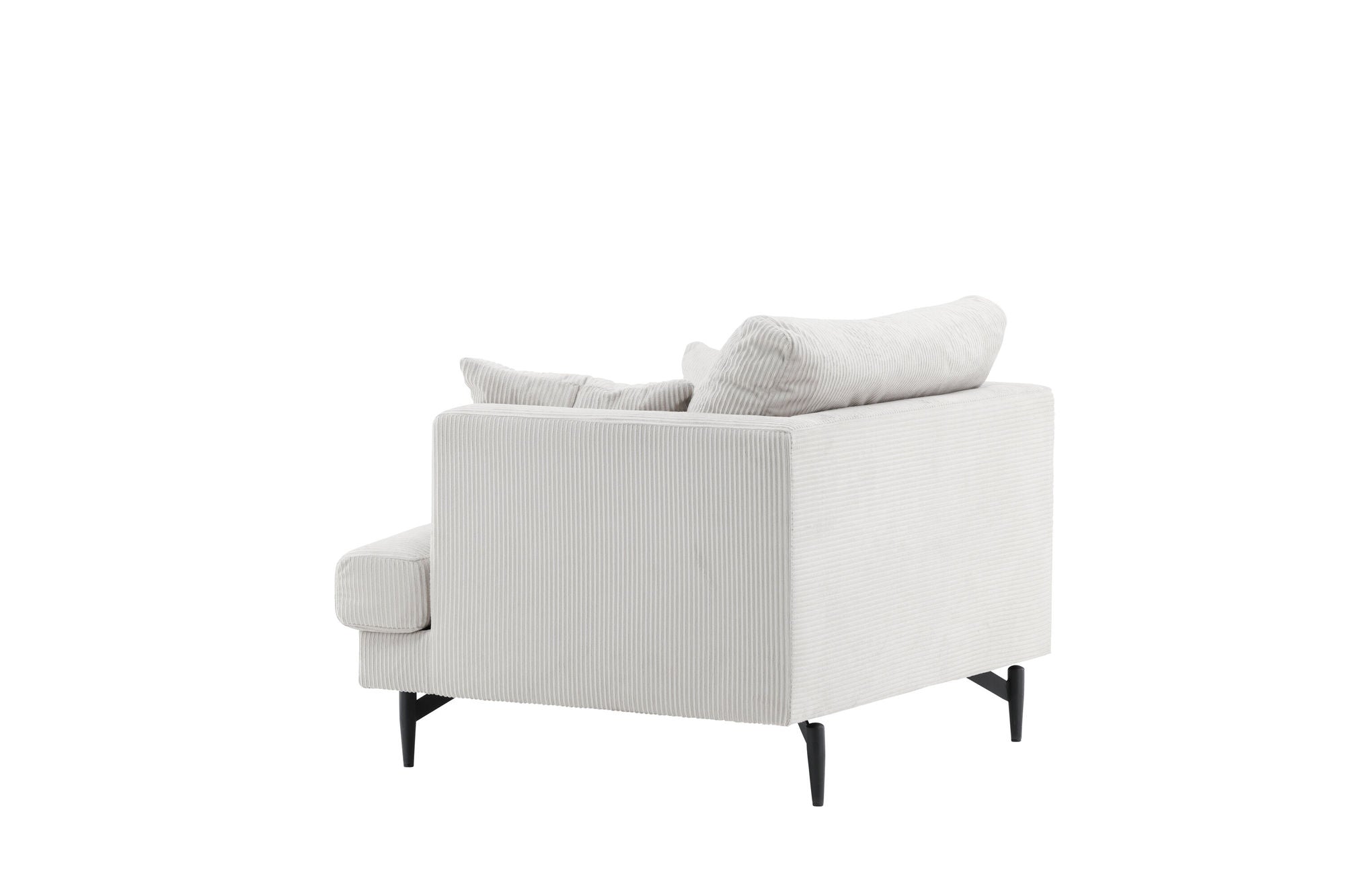 Sofia Single Sofa - Black / Beige Corduroy