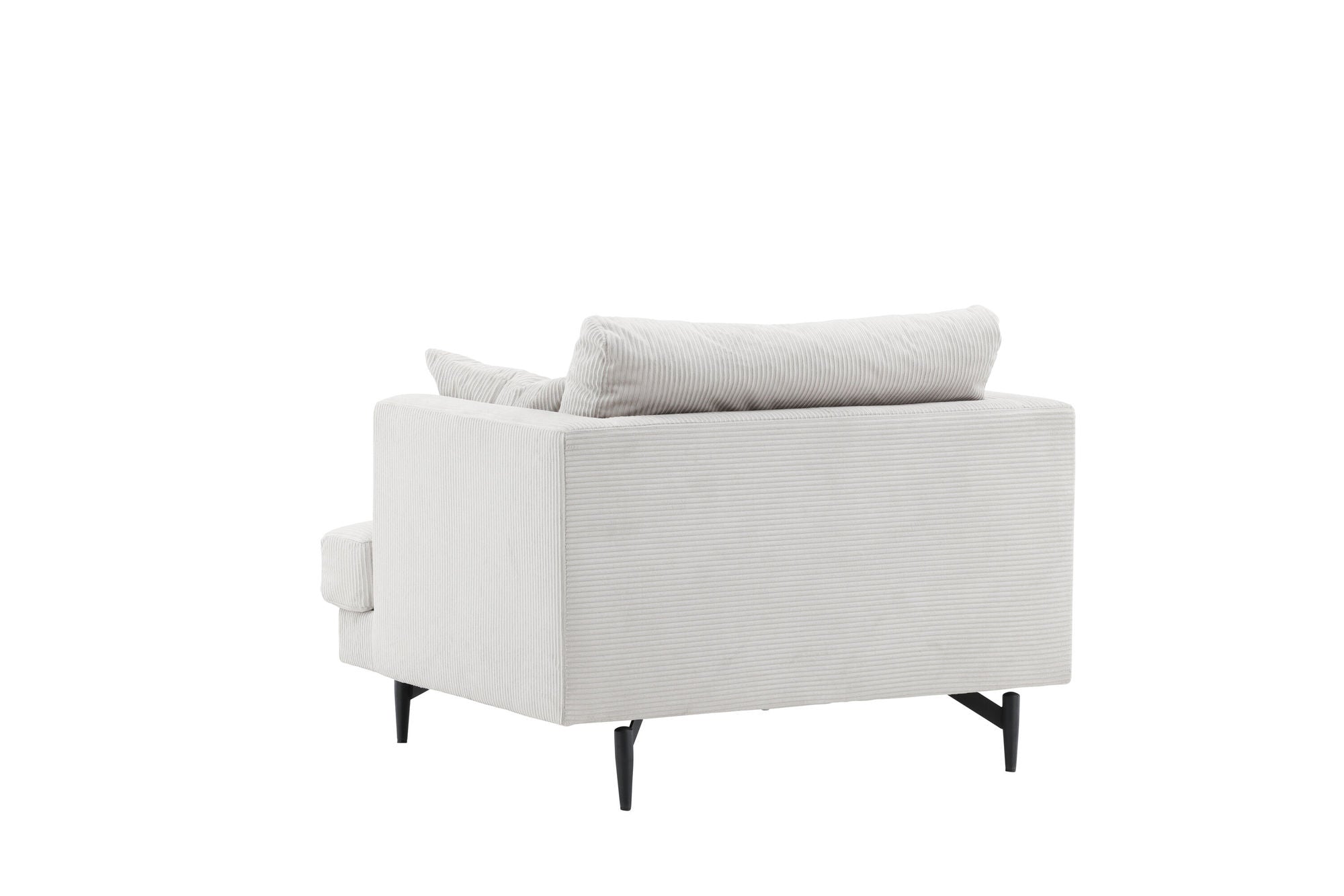 Sofia Single Sofa - Black / Beige Corduroy