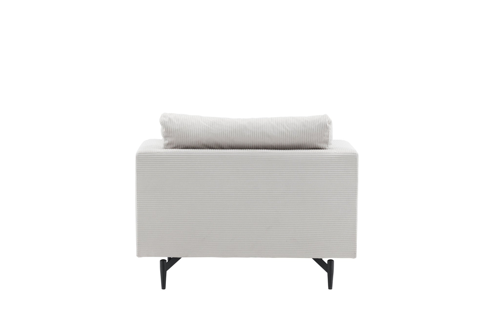 Sofia Single Sofa - Black / Beige Corduroy