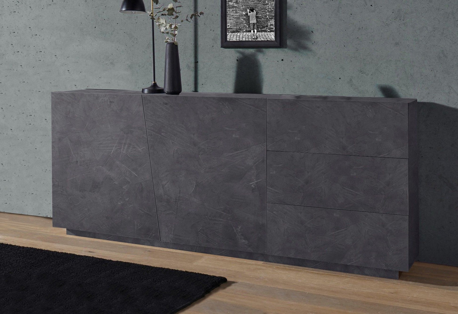 Credenza VEGA 180 cm 2 ante + 3 cassetti.