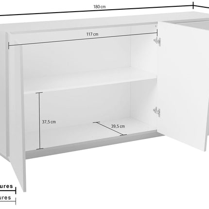 Credenza VEGA 180 cm 2 ante + 3 cassetti.