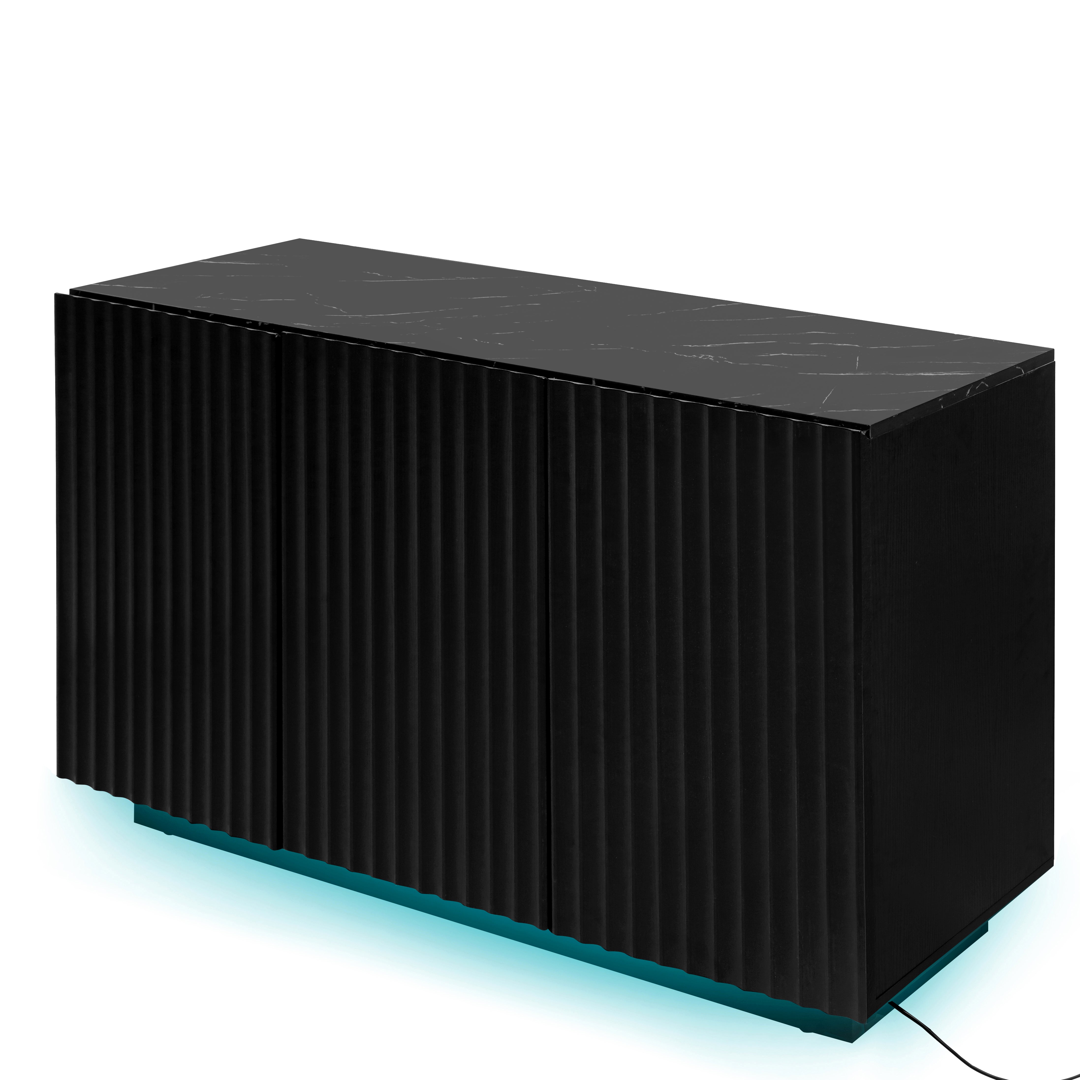 Credenza LED 3 Porte Ripiano Regolabile